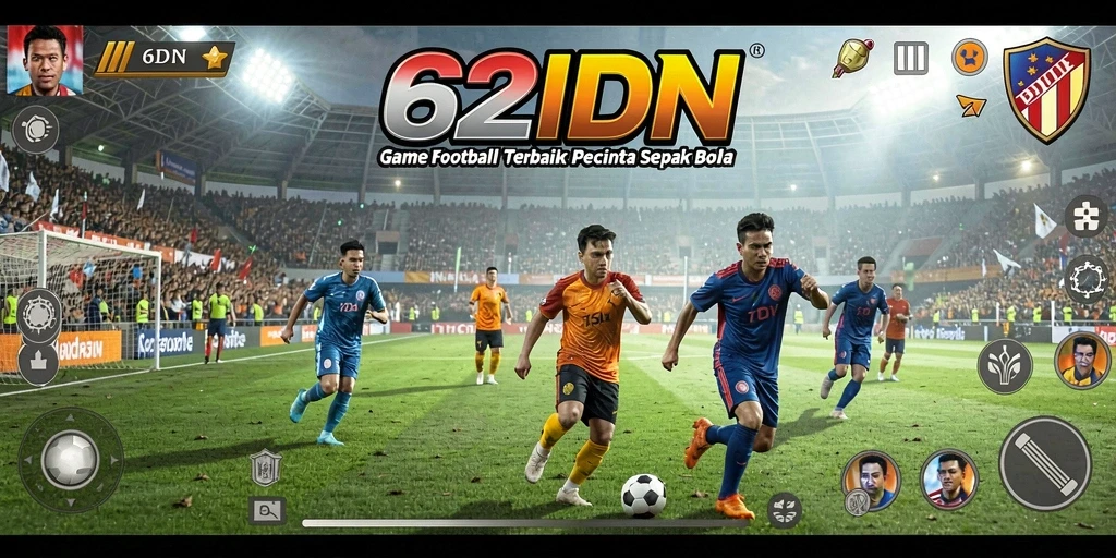 Tampilan gameplay yang seru dalam 62IDN saat pertandingan.