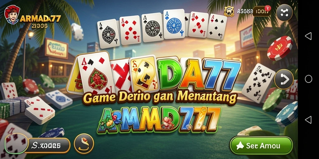 Tampilan gameplay seru dalam ARMADA777 yang menampilkan permainan Domino.