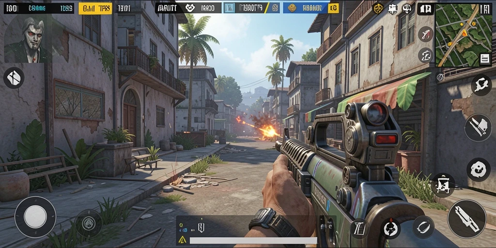 Tampilan gameplay menarik dari BARU01 dalam pertempuran TPS.