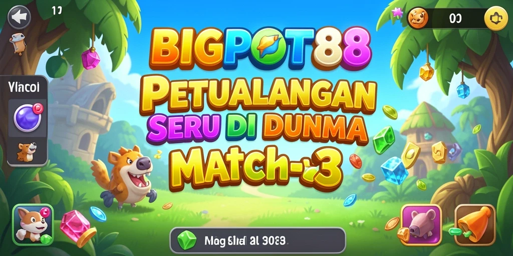 Tampilan gameplay BIGPOT88 dengan warna-warni yang cerah dan menawan.