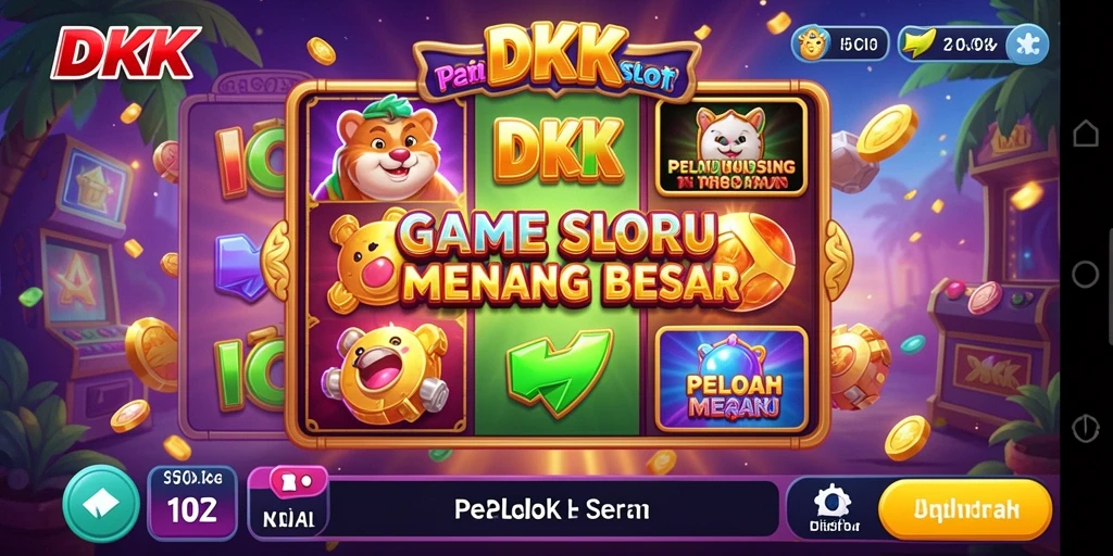 Screenshot DKK menampilkan aksi seru dalam permainan Slot.
