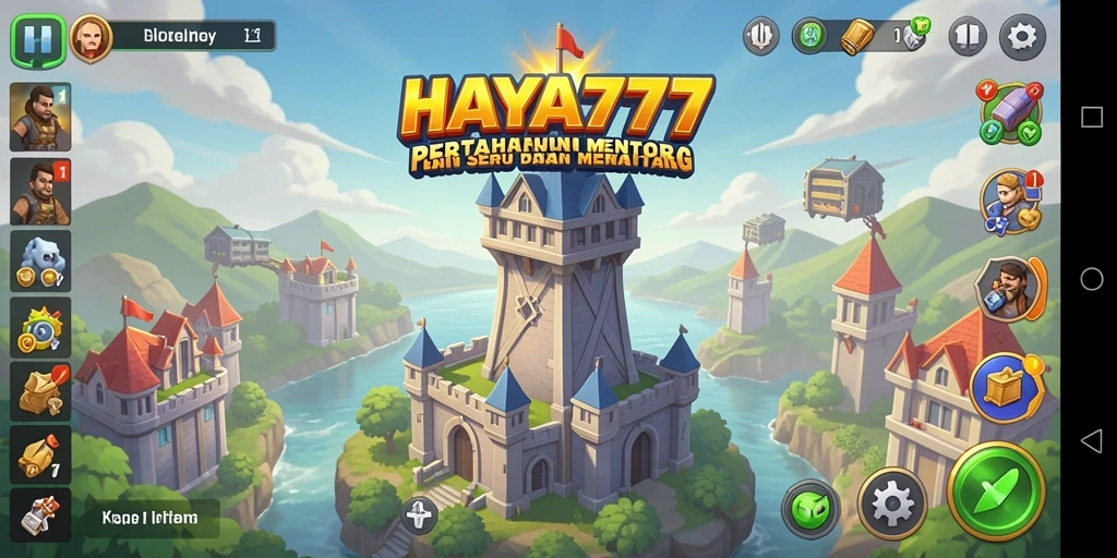 Gameplay HAYA777 menara pertahanan yang mendebarkan dan penuh strategi.