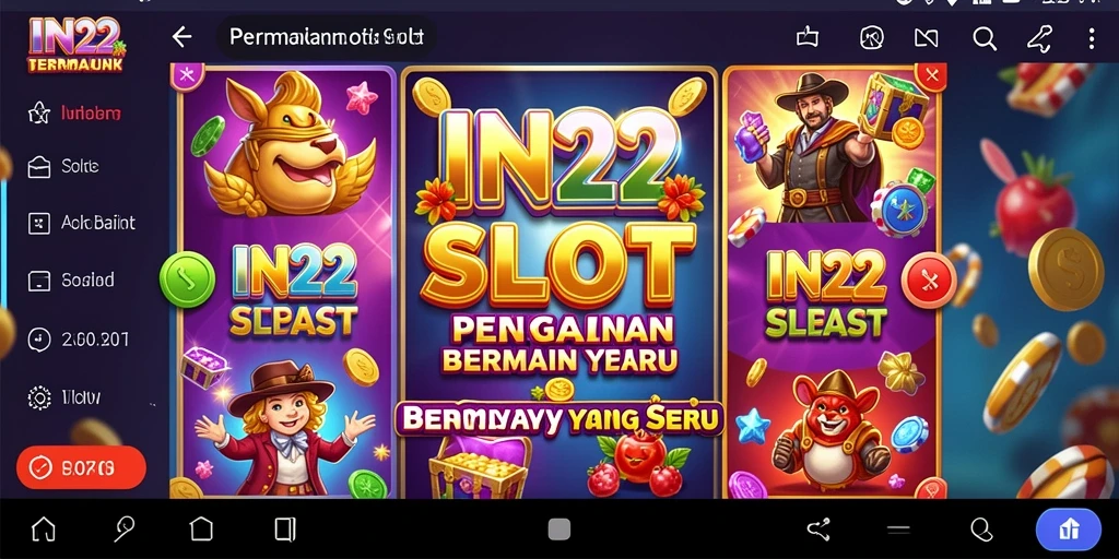 Menampilkan gameplay seru dari permainan Slot IN22.
