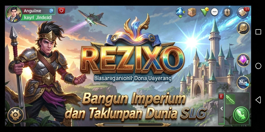 Tampilan gameplay REZIXO yang menakjubkan dalam membangun dan bertarung.