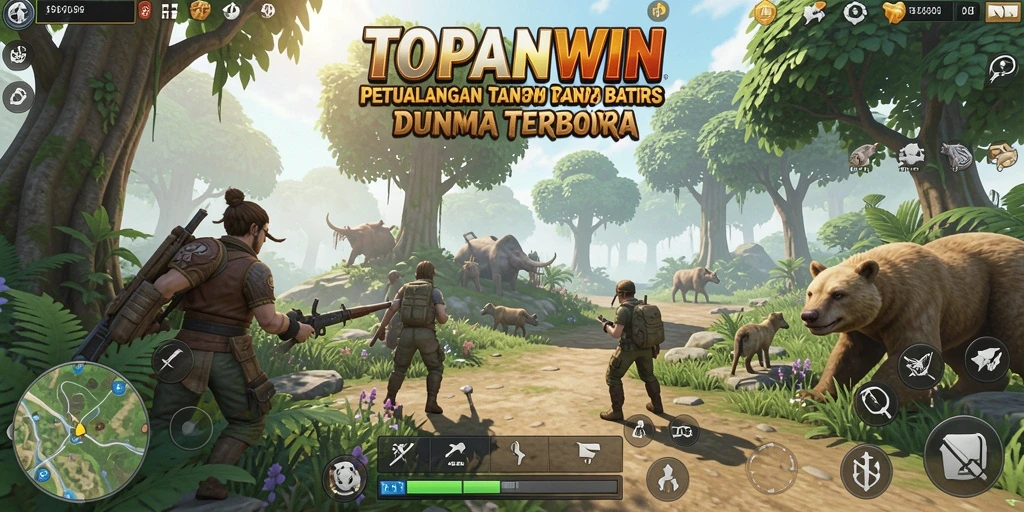 Tampilan gameplay menakjubkan dari dunia terbuka TOPANWIN yang penuh petualangan.