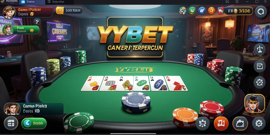 Screenshot utama YYBET menampilkan gameplay Poker yang seru dan interaktif.